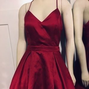 Red party dress